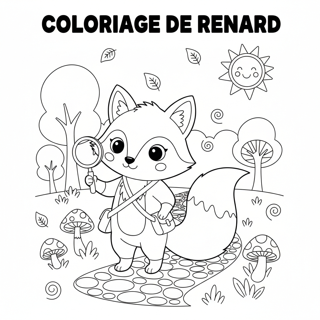 Coloriage coloriage de renard 2
