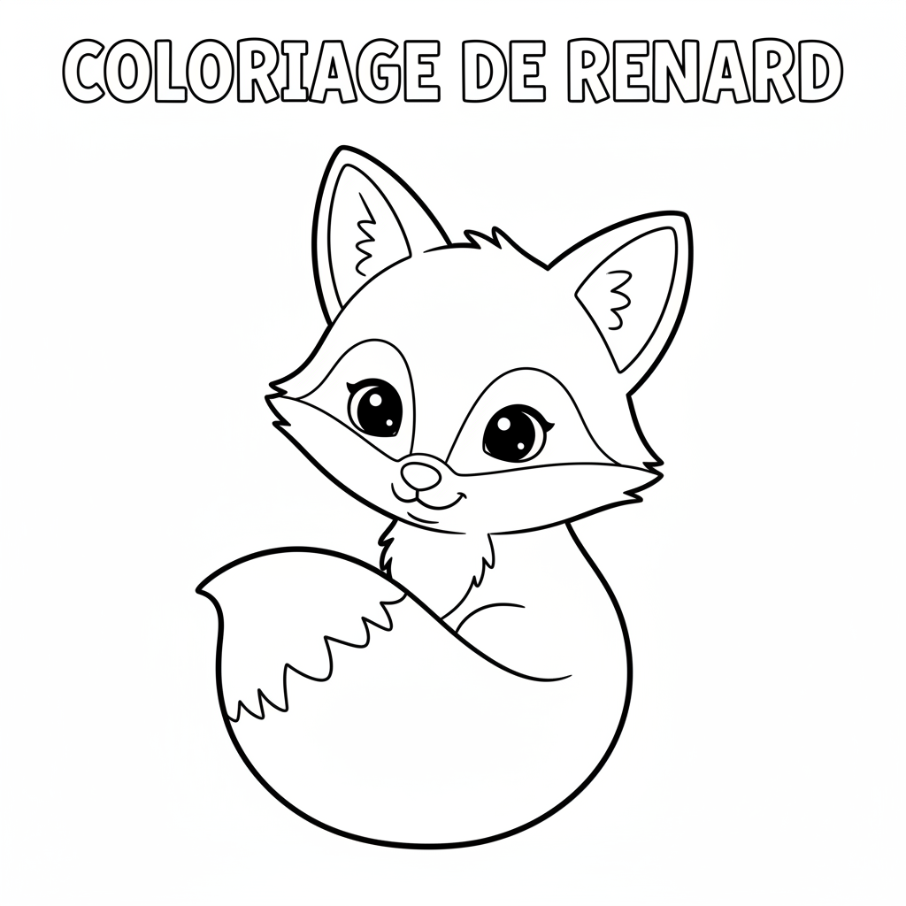Coloriage coloriage de renard 4