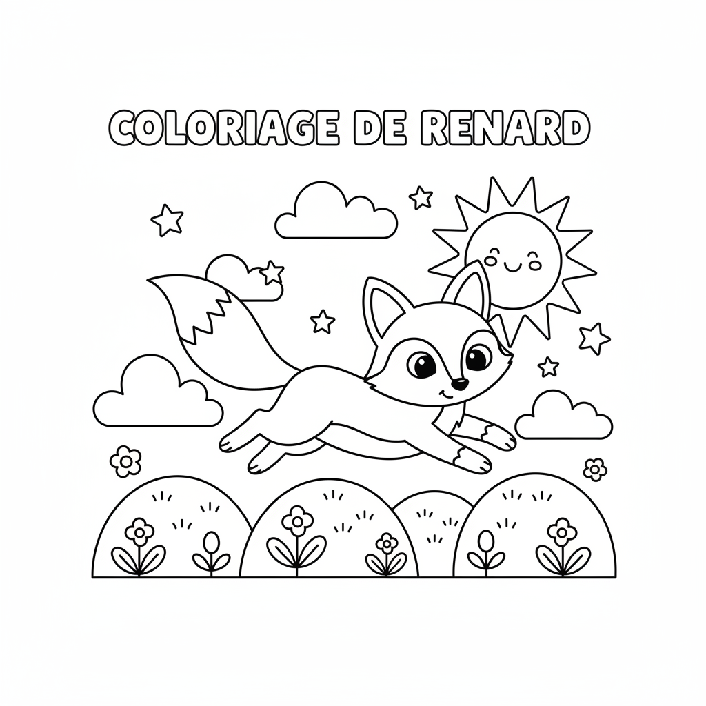 Coloriage coloriage de renard 5