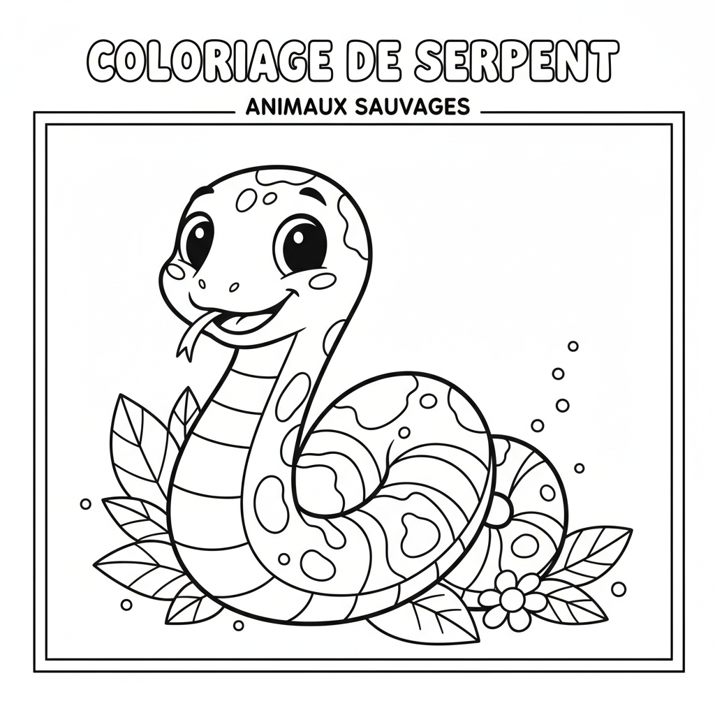 Coloriage Coloriage De Serpent Gratuit à Imprimer