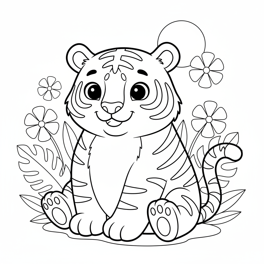 Coloriage coloriage de tigre 1