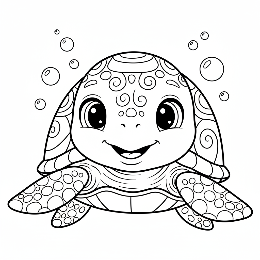 Coloriage coloriage de tortue de mer 4