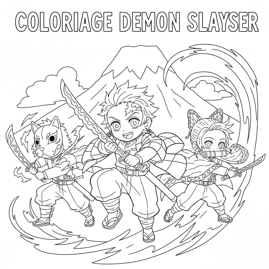 Coloriage coloriage demon slayer à imprimer 5