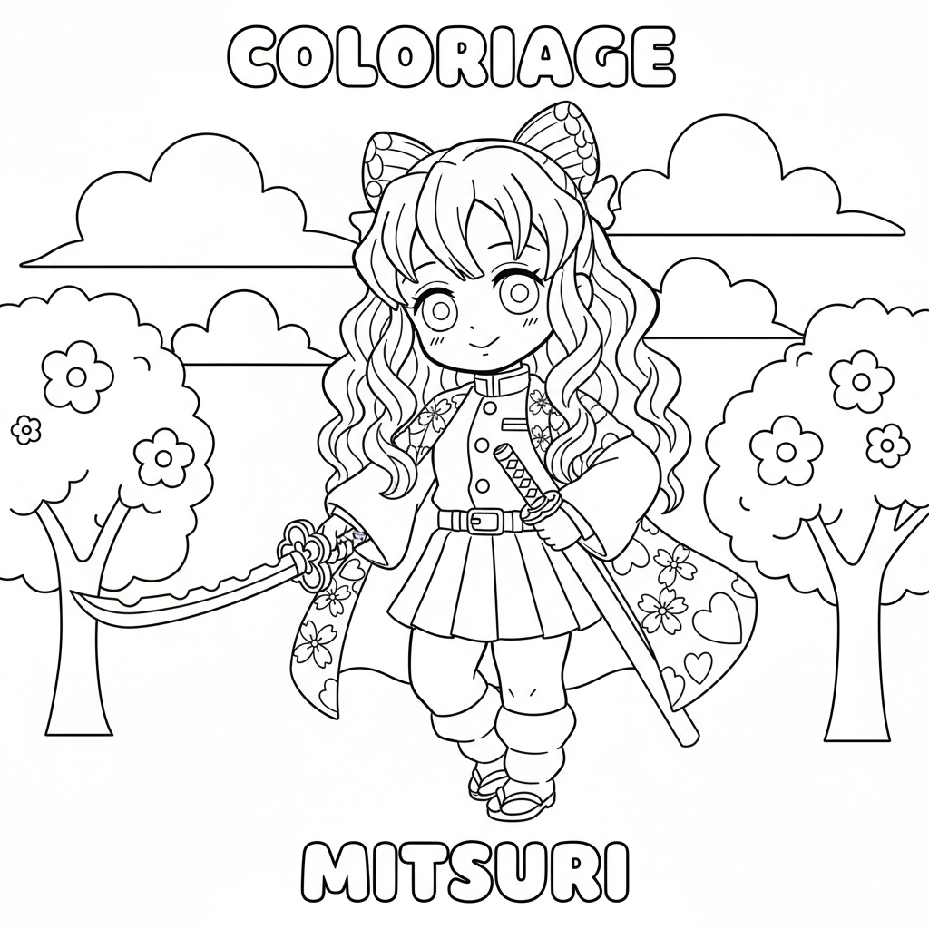 Coloriage coloriage demon slayer mitsuri