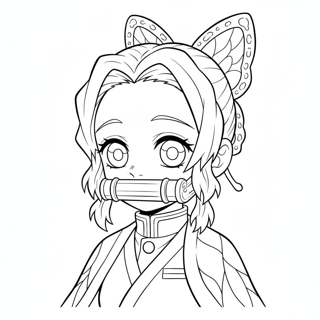 Coloriage coloriage demon slayer shinobu 4