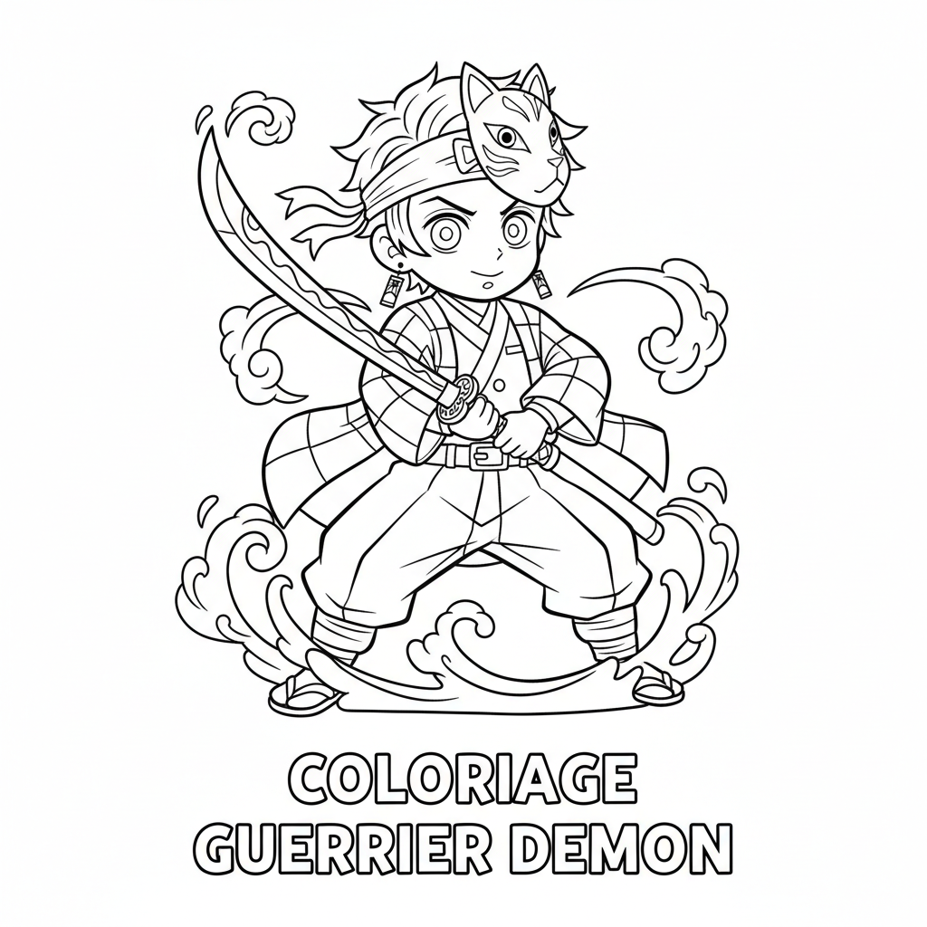 Coloriage coloriage demon slayer tanjiro 2