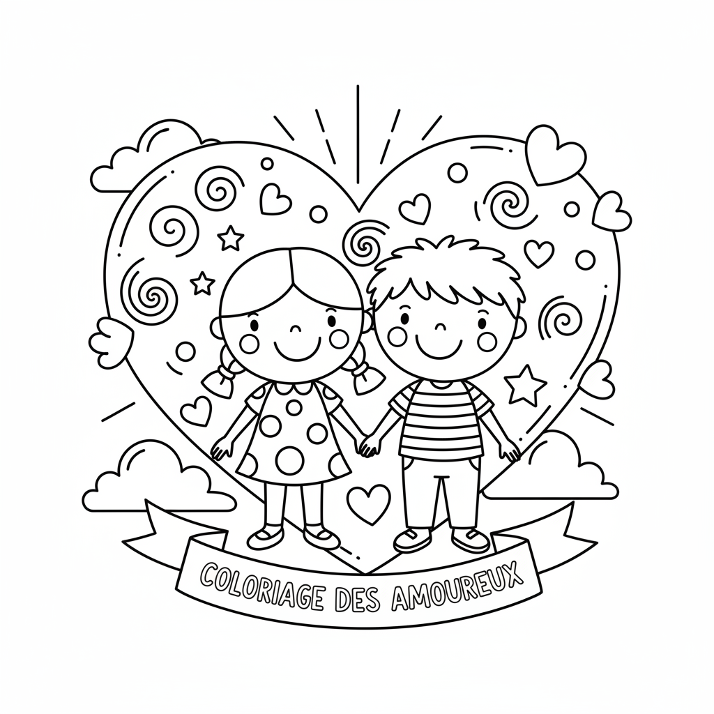 Coloriage coloriage des amoureux 2