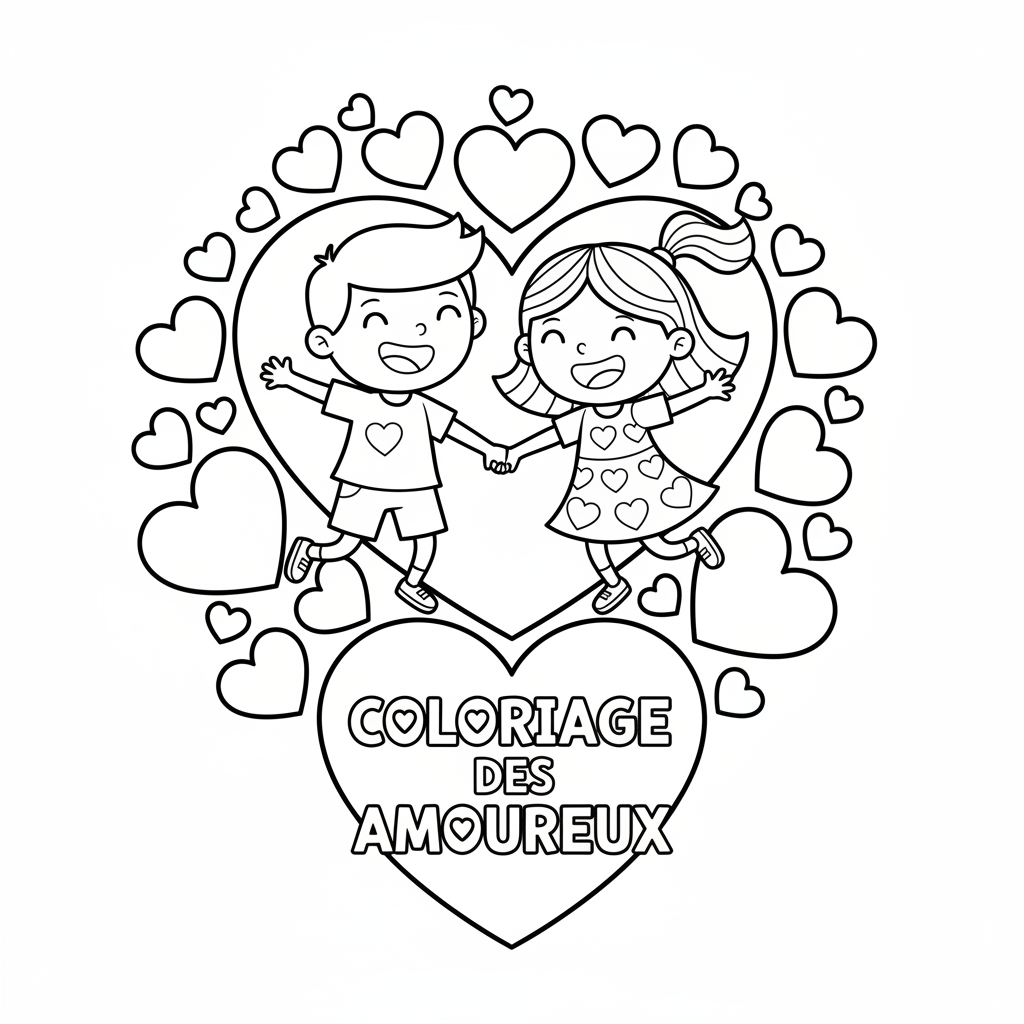 Coloriage coloriage des amoureux 5