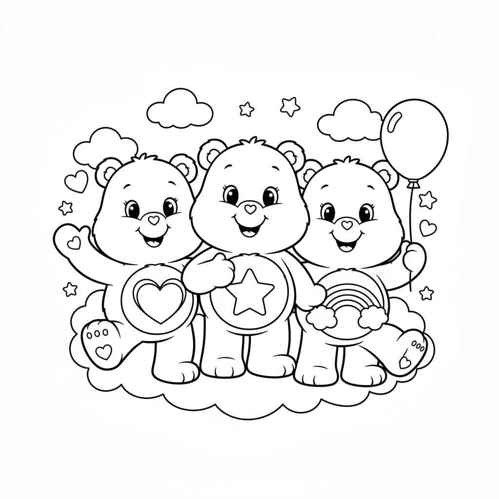 Coloriage coloriage des bisounours 4