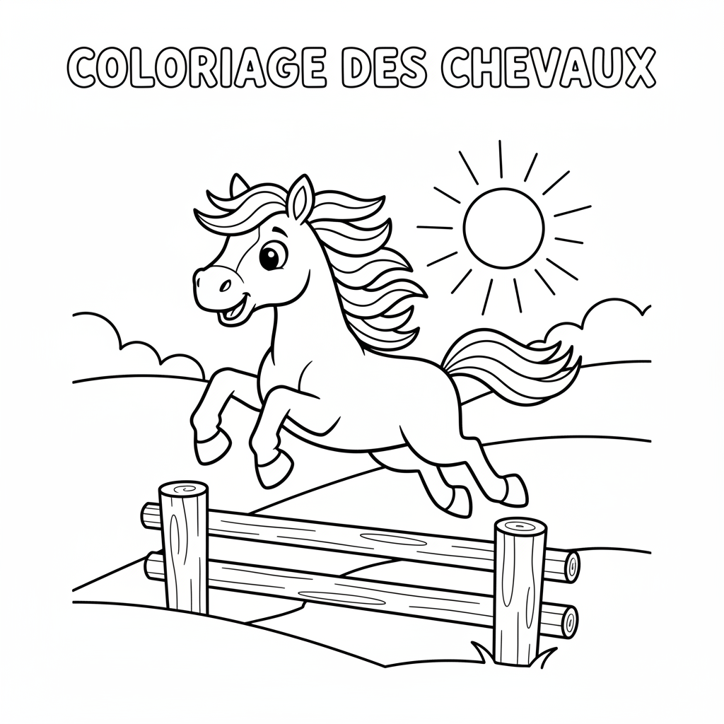 Coloriage coloriage des chevaux 5