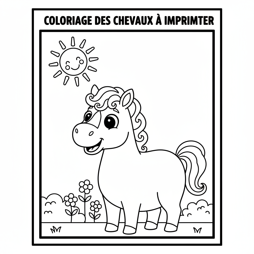 Coloriage coloriage des chevaux a imprimer
