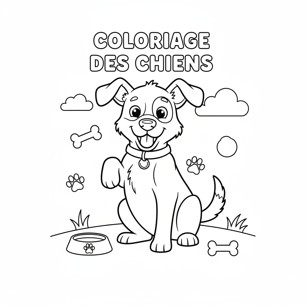 Coloriage coloriage des chiens 2