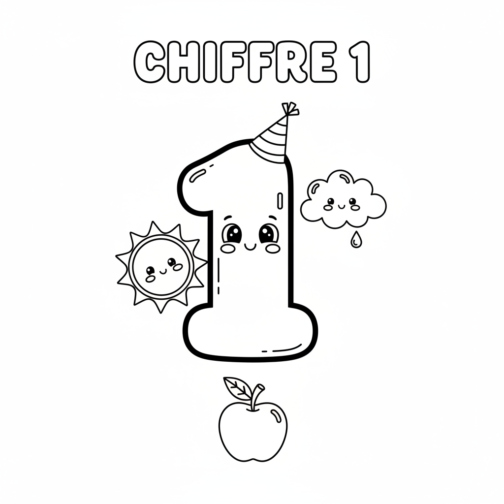 Coloriage coloriage des chiffres maternelle