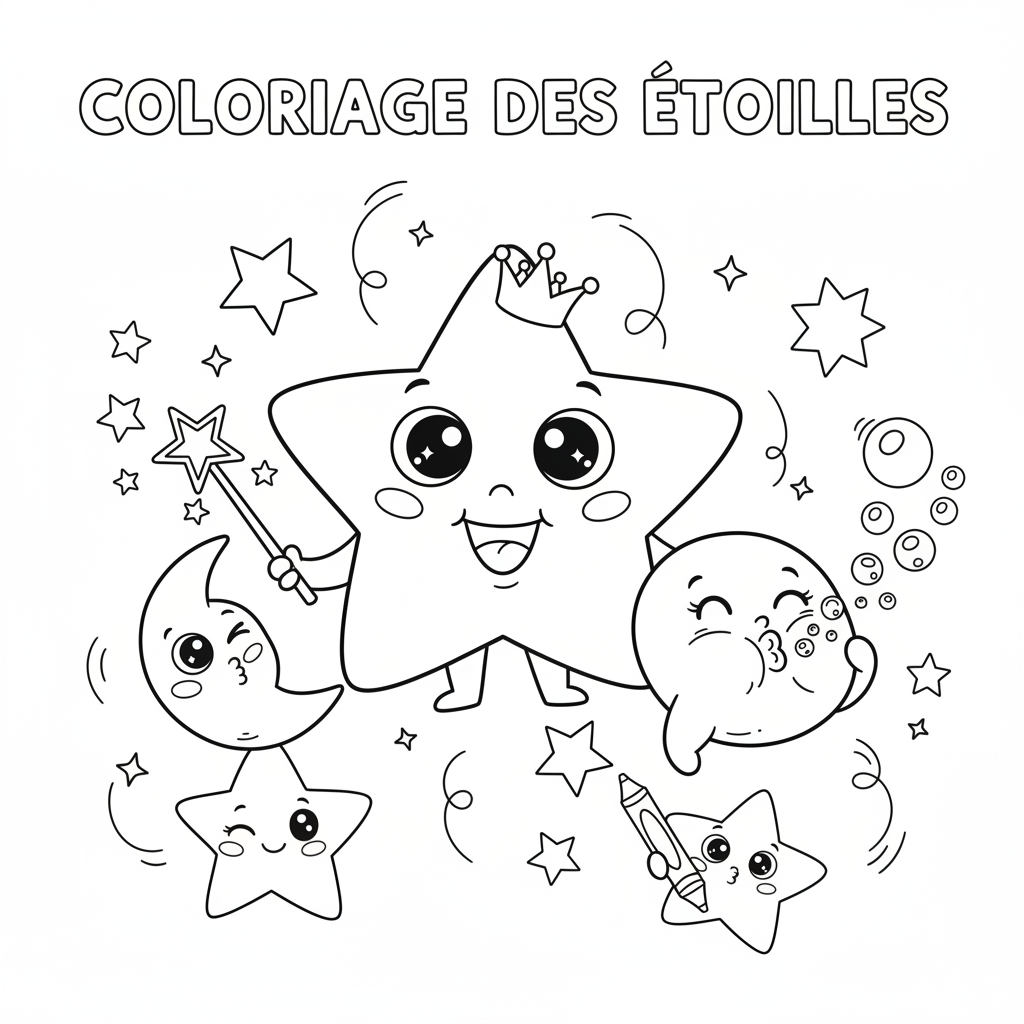 Coloriage coloriage des etoiles 4