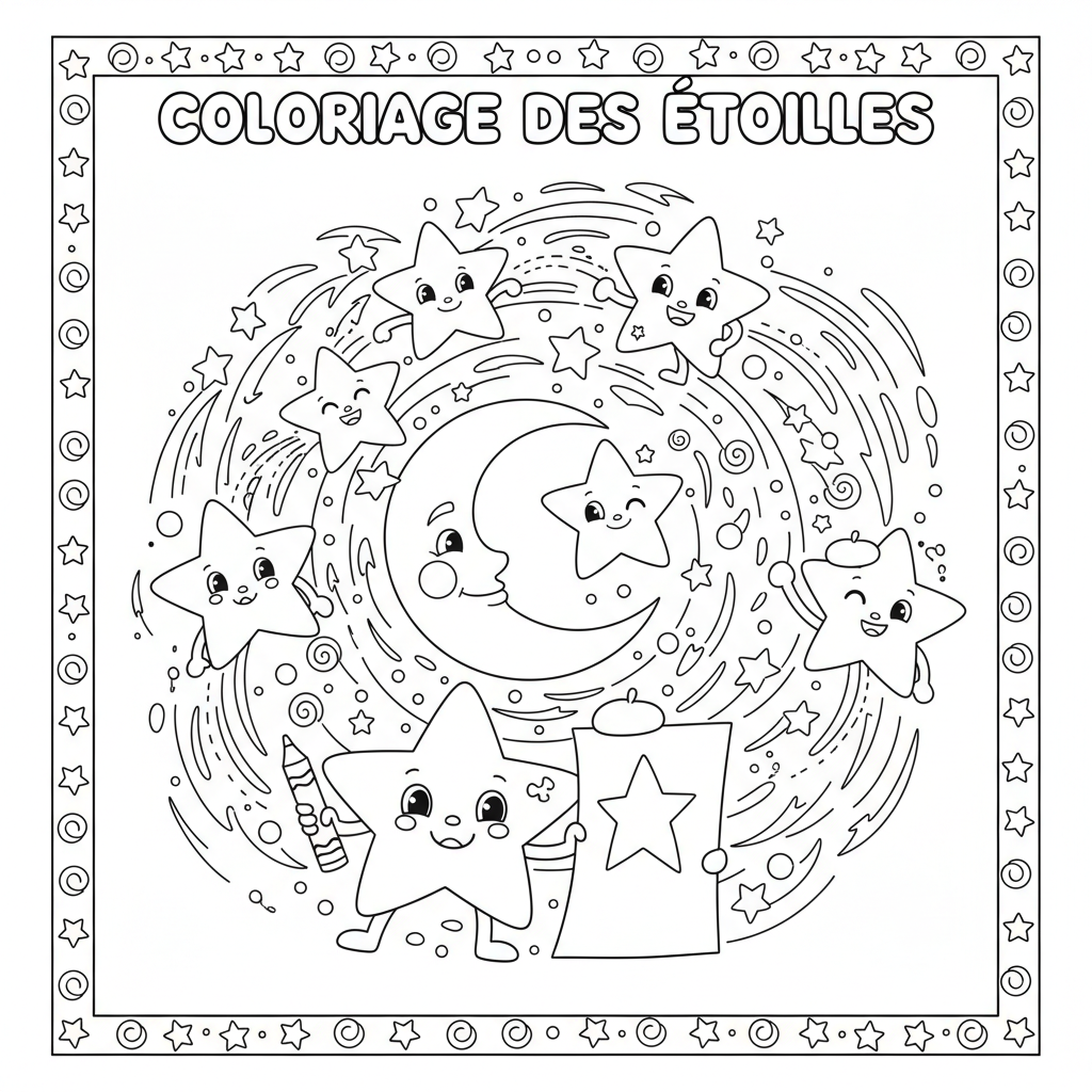 Coloriage coloriage des etoiles 5
