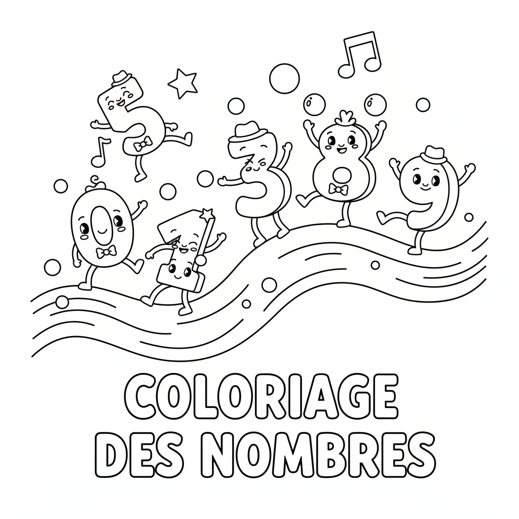 Coloriage coloriage des nombres 5
