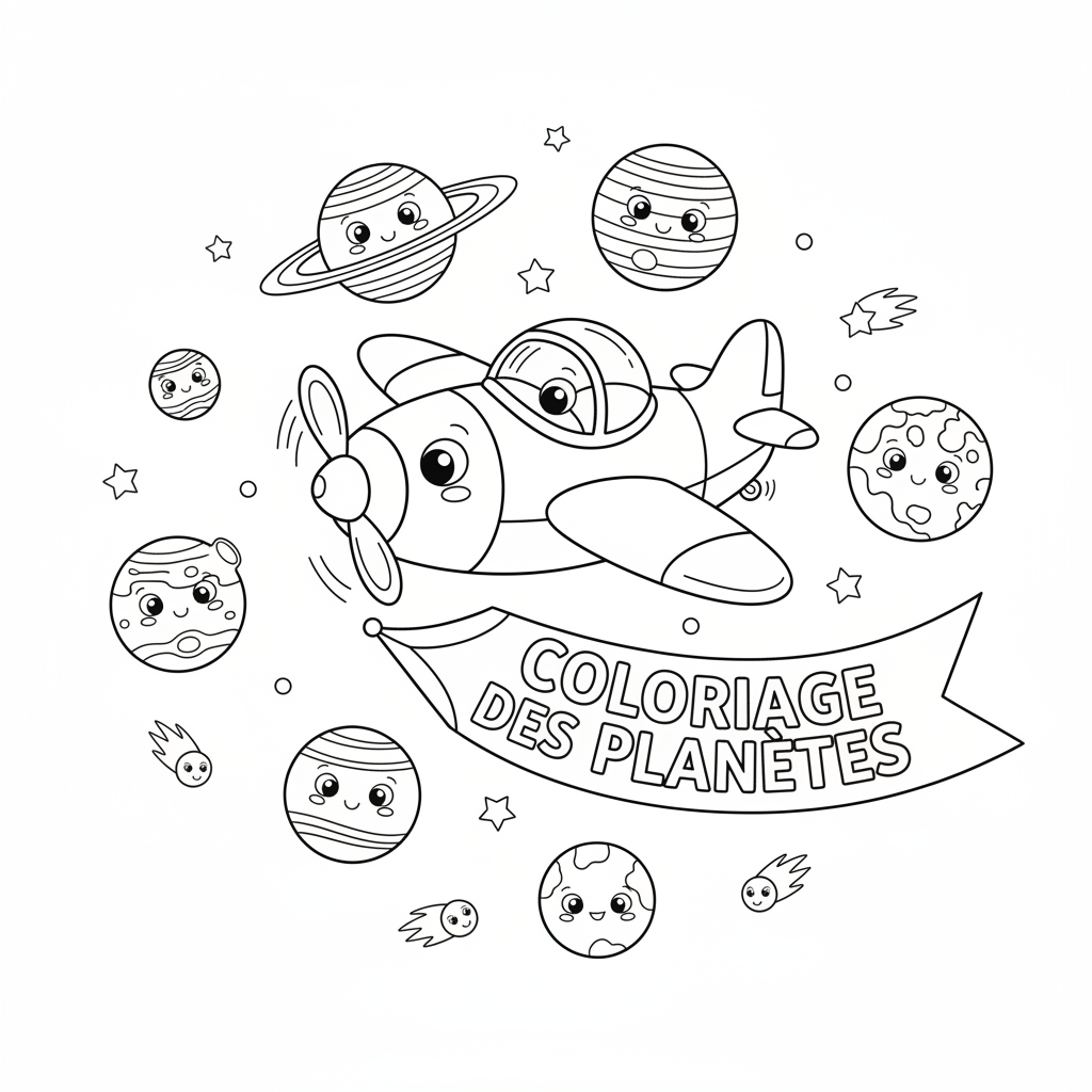 Coloriage coloriage des planetes