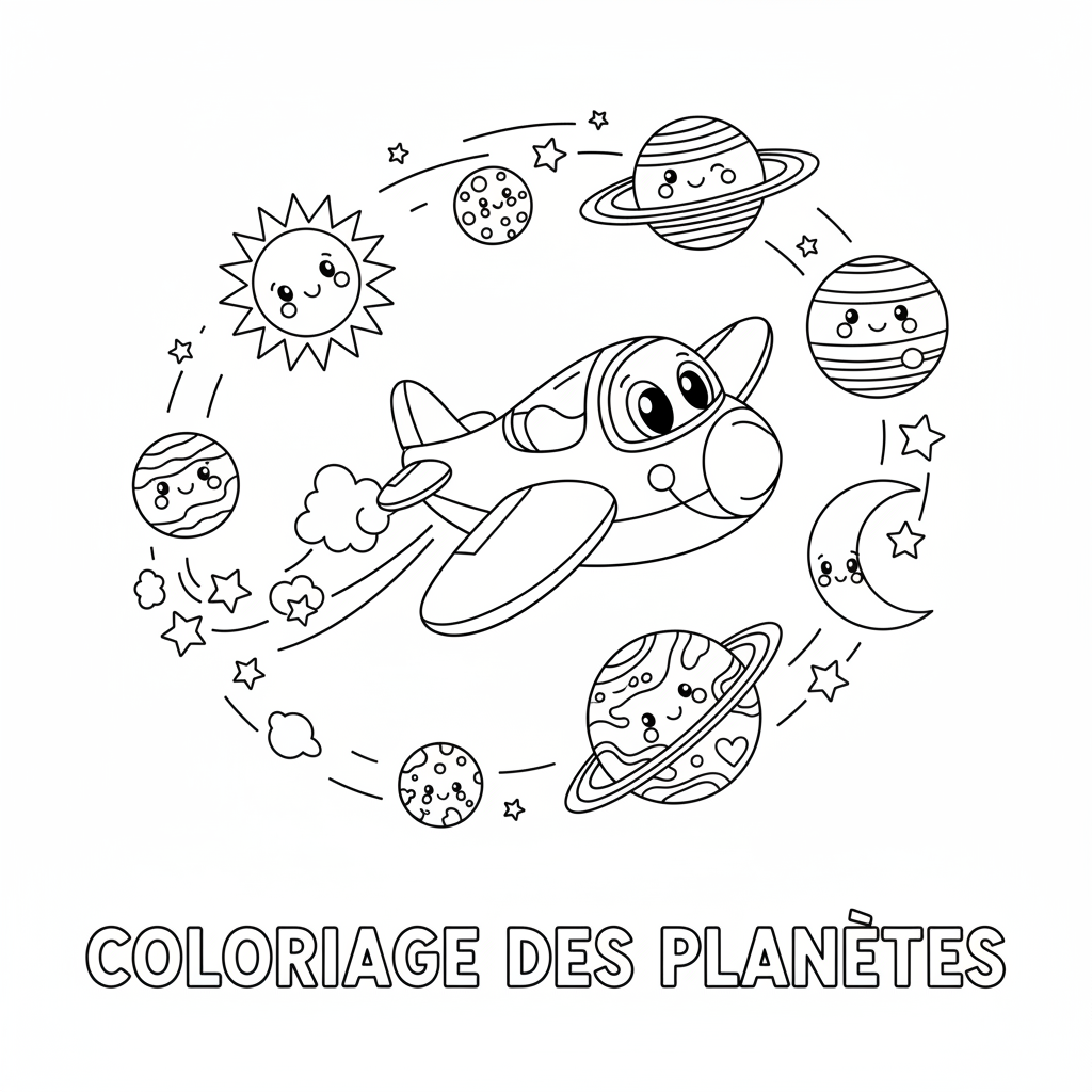 Coloriage coloriage des planetes 5