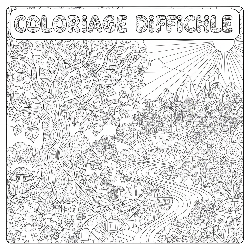 Coloriage coloriage difficile 3