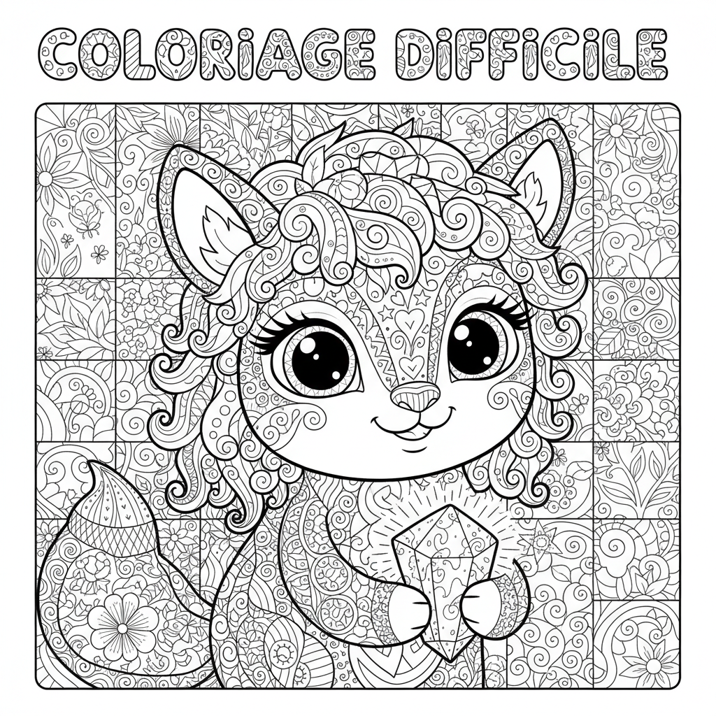 Coloriage coloriage difficile 4
