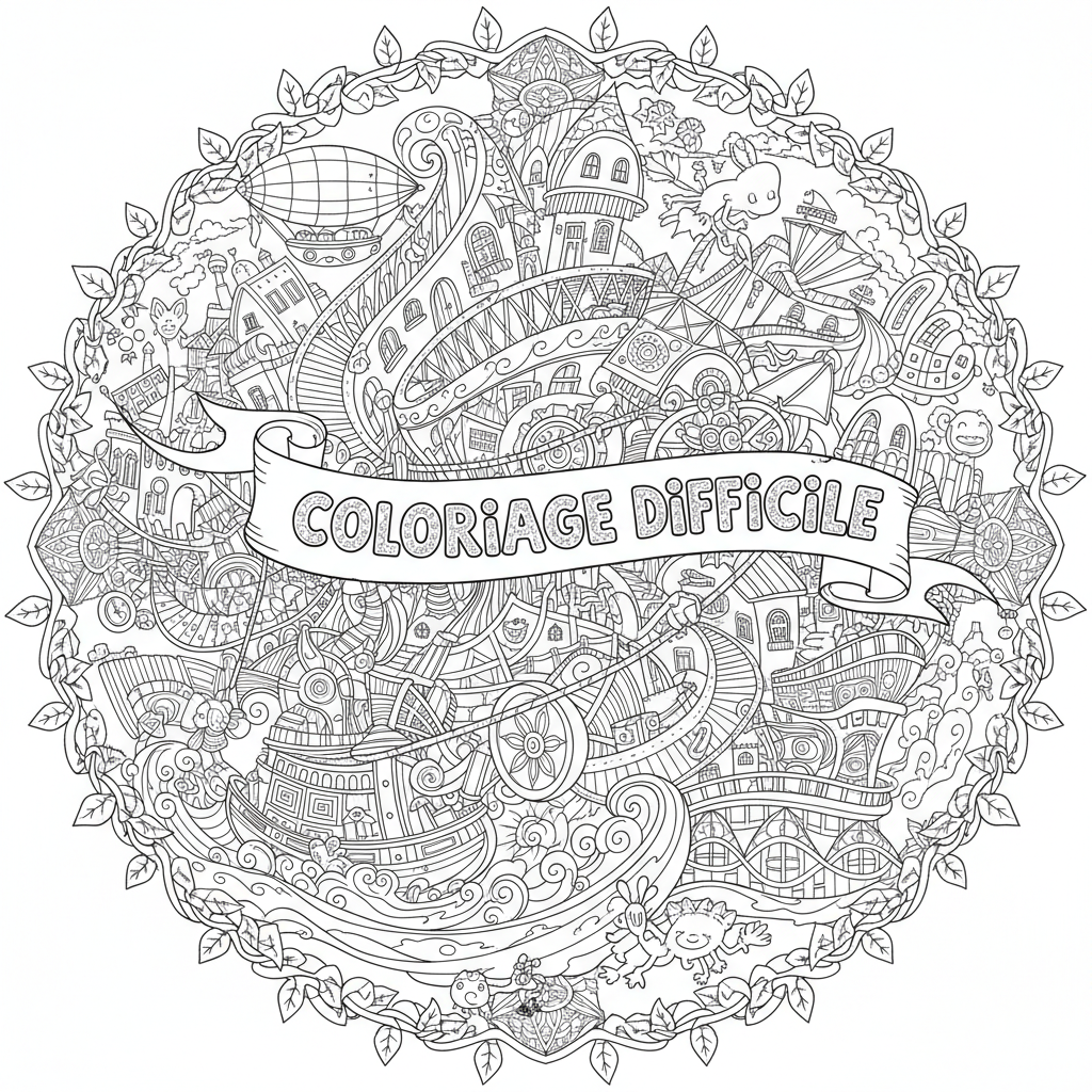 Coloriage coloriage difficile 5