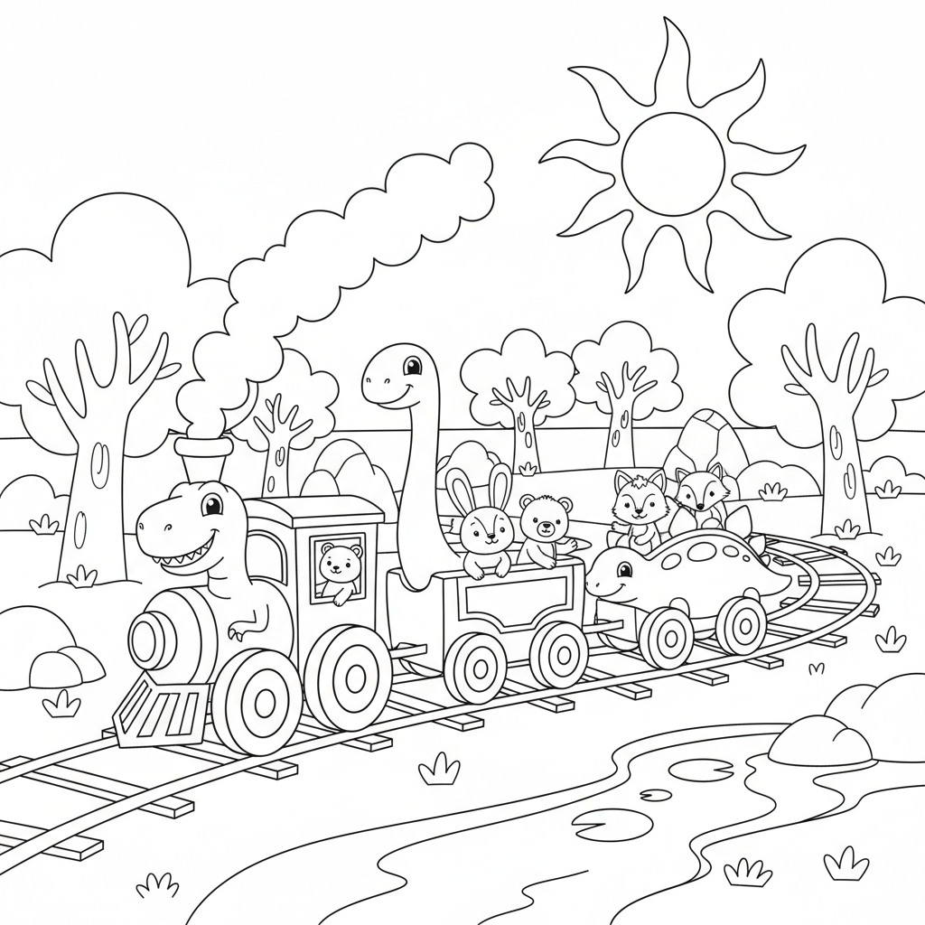 Coloriage coloriage dino train 3