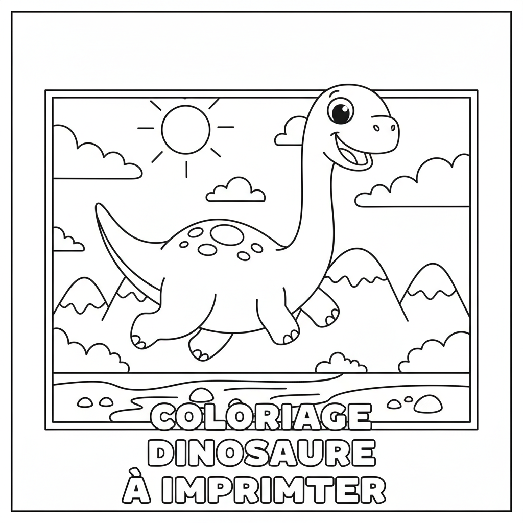 Coloriage coloriage dinosaure à imprimer 5