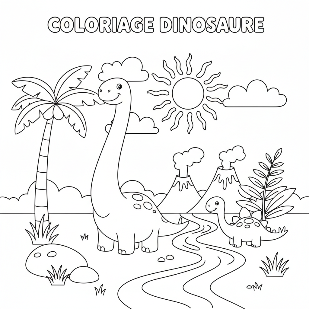 Coloriage coloriage dinosaure a imprimer 3