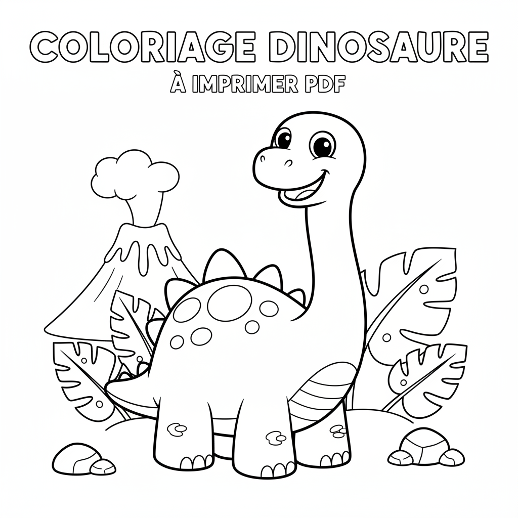 Coloriage coloriage dinosaure à imprimer pdf