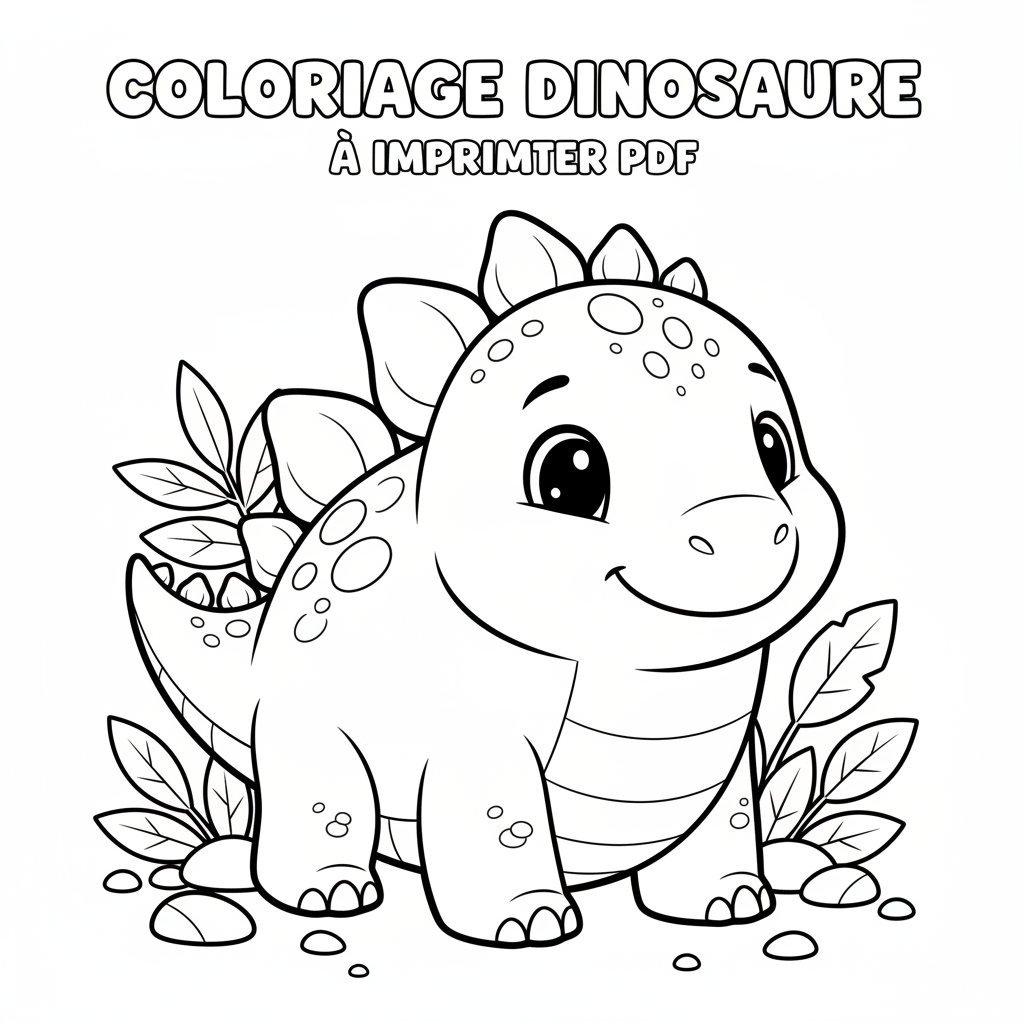 Coloriage coloriage dinosaure à imprimer pdf 4