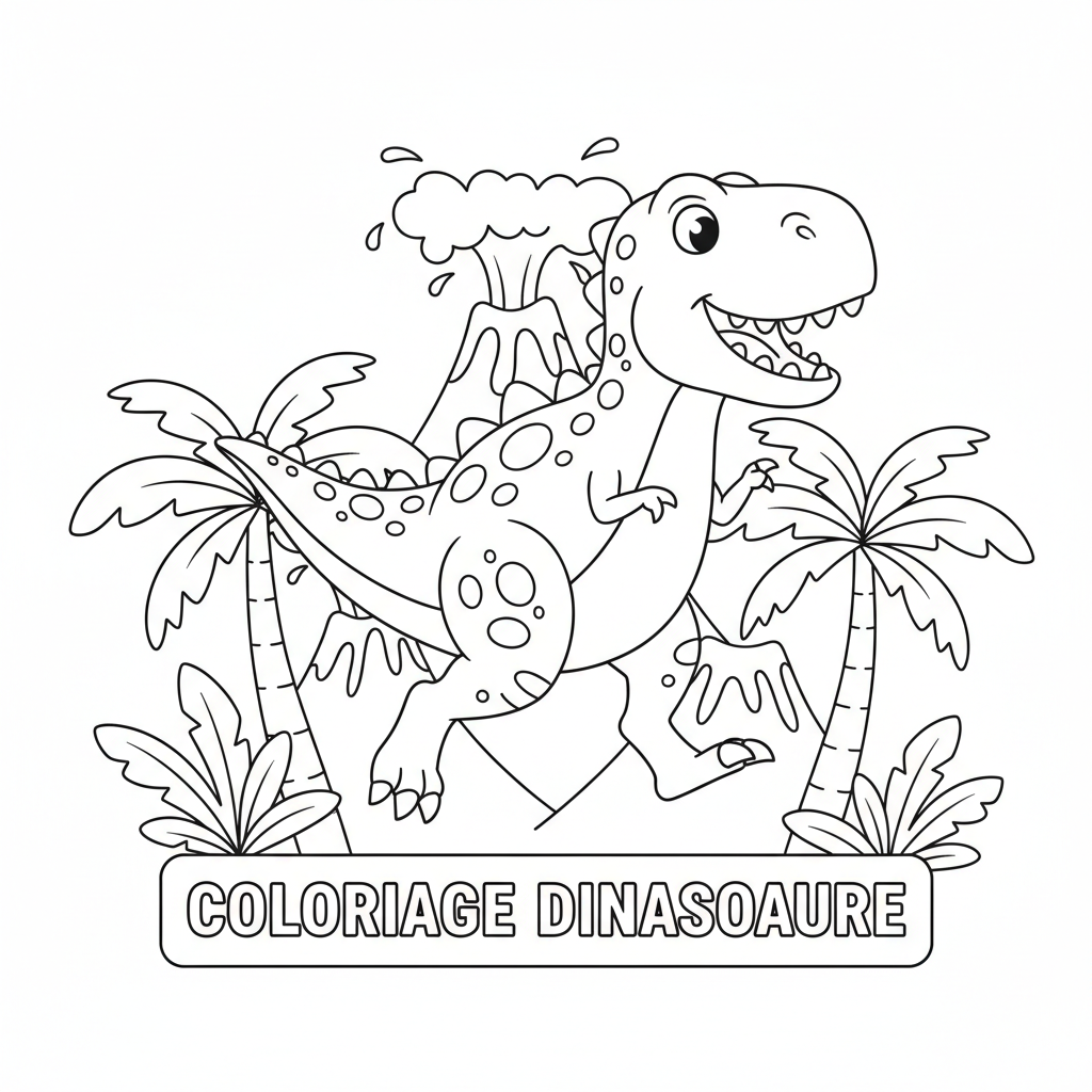 Coloriage coloriage dinosaure à imprimer pdf 5