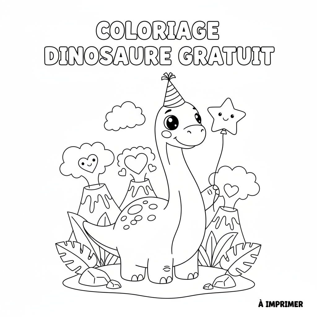 Coloriage coloriage dinosaure gratuit à imprimer