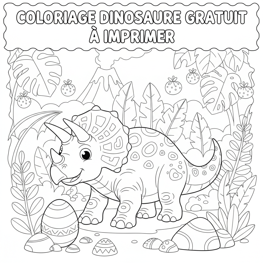 Coloriage coloriage dinosaure gratuit à imprimer 2
