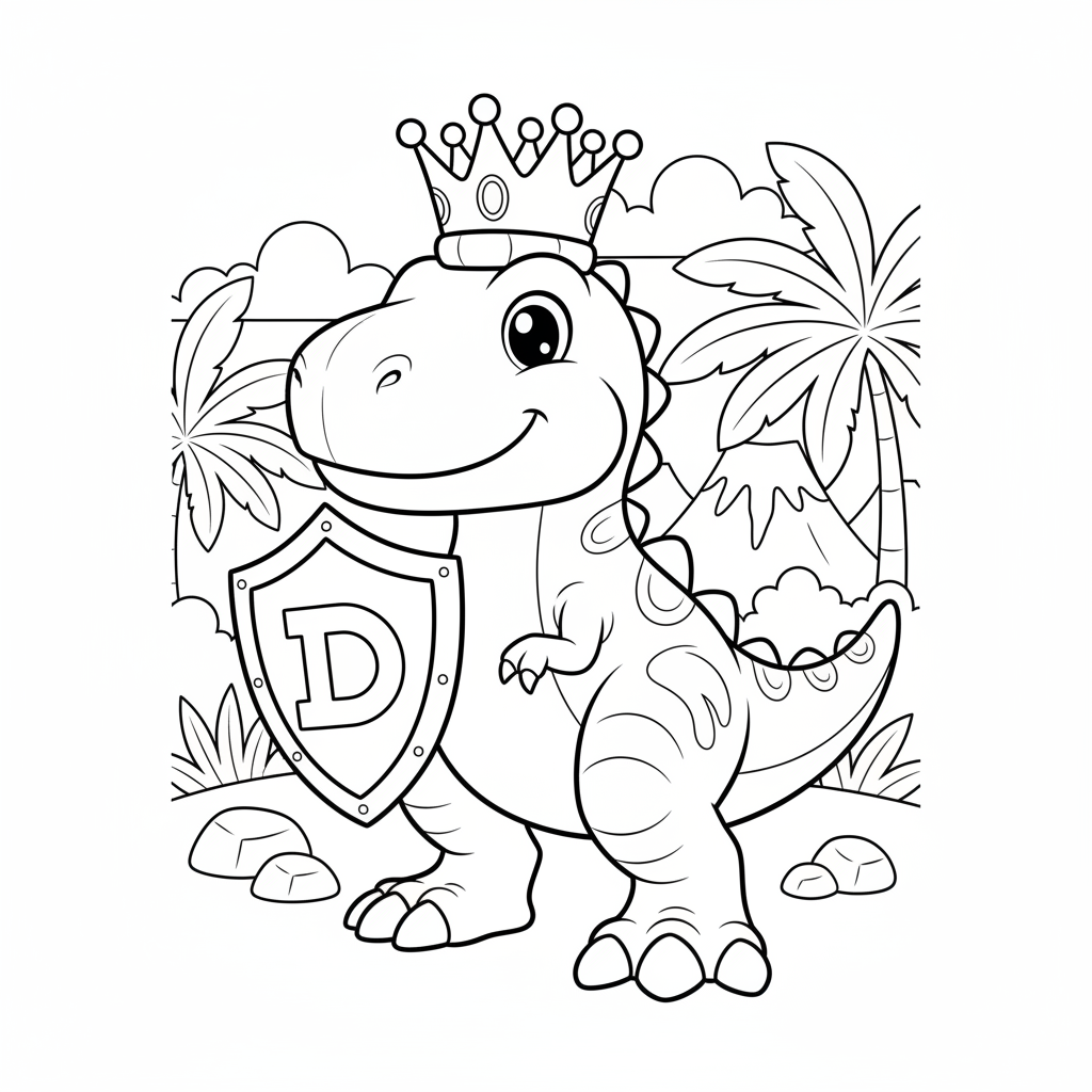 Coloriage coloriage dinosaure king 2