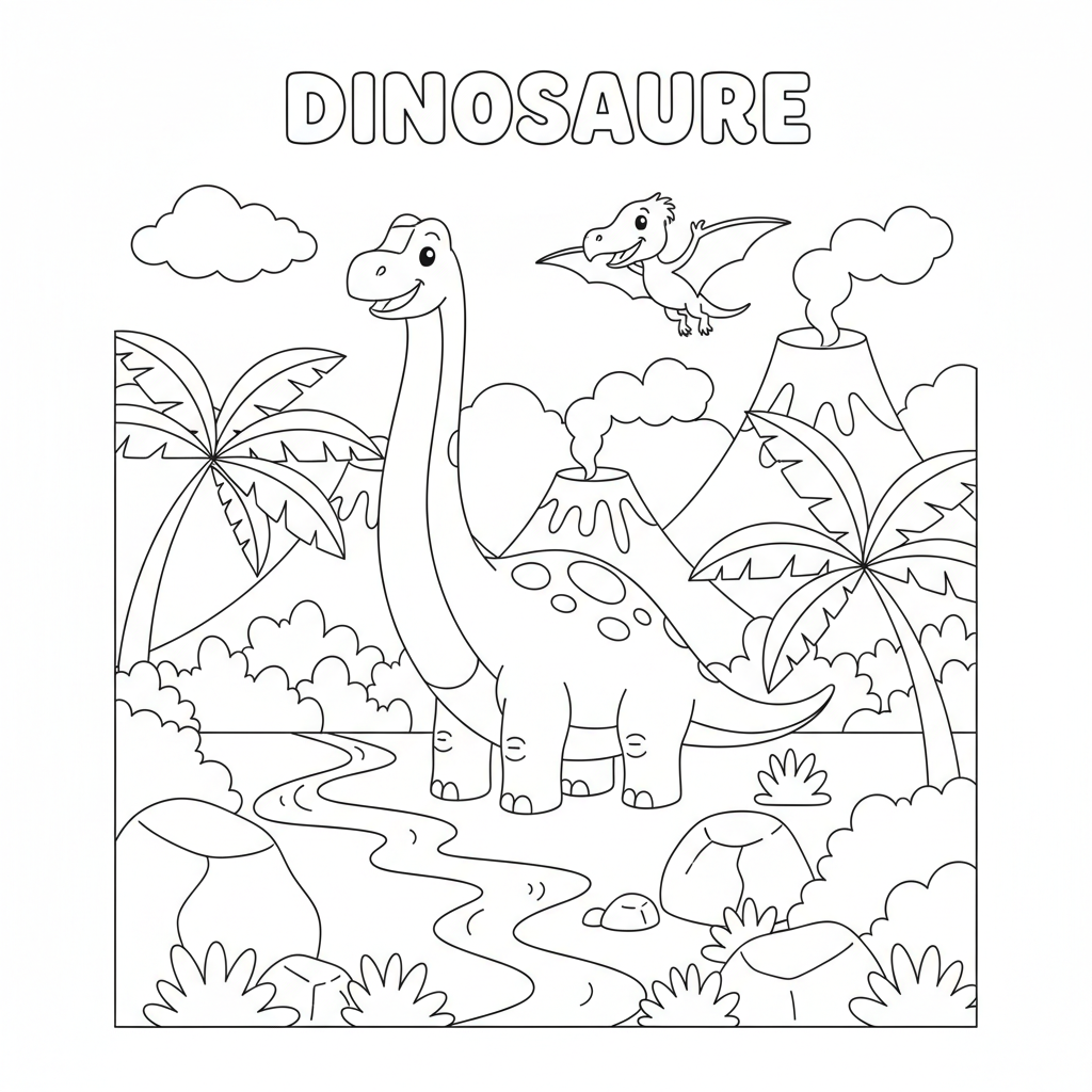 Coloriage coloriage dinosaure maternelle 3