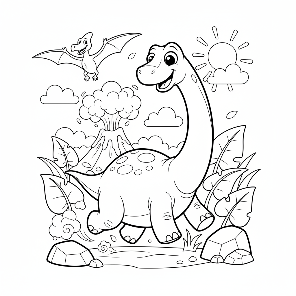 Coloriage coloriage dinosaure maternelle 5