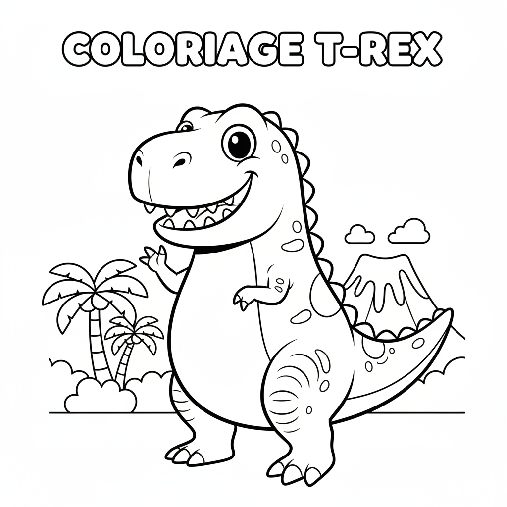 Coloriage coloriage dinosaure t rex