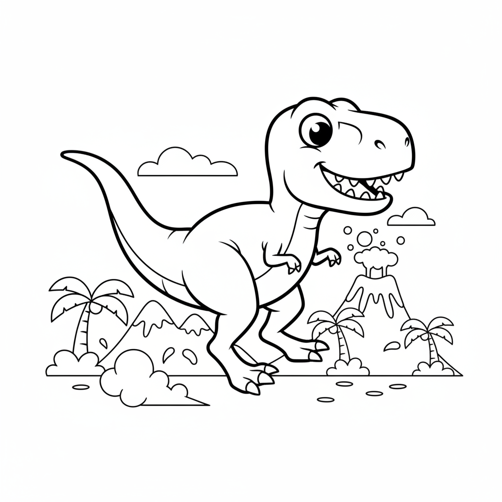 Coloriage coloriage dinosaure tyrex 5