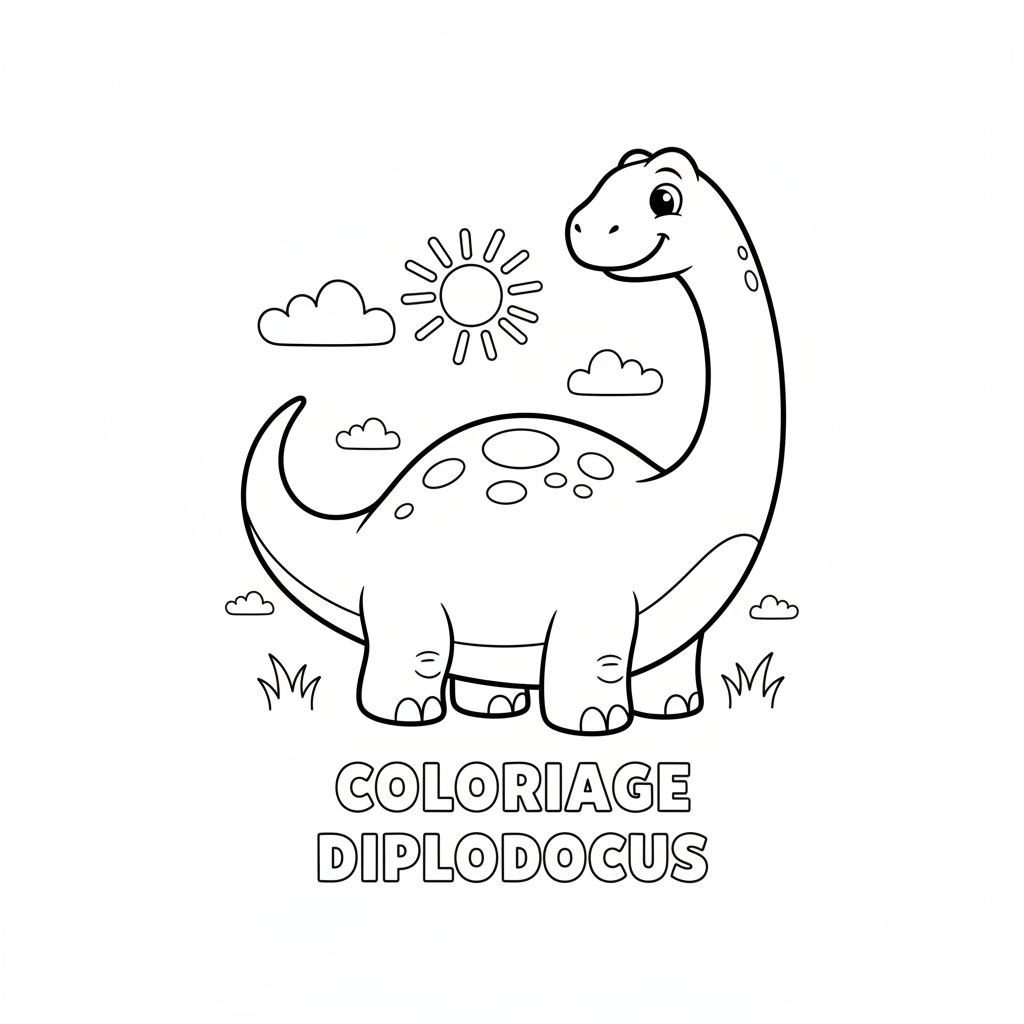 Coloriage coloriage diplodocus