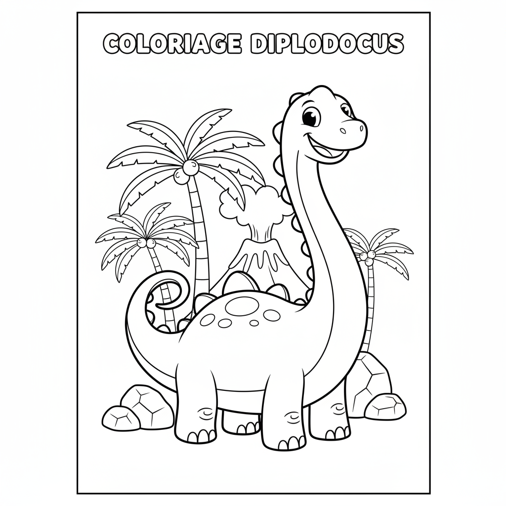 Coloriage coloriage diplodocus 2