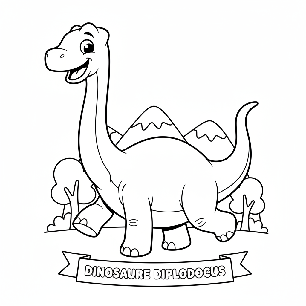 Coloriage coloriage diplodocus 5