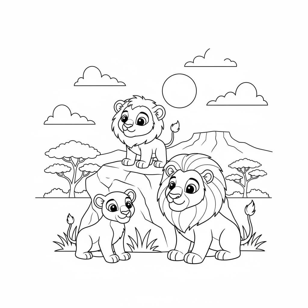 Coloriage coloriage disney roi lion 3