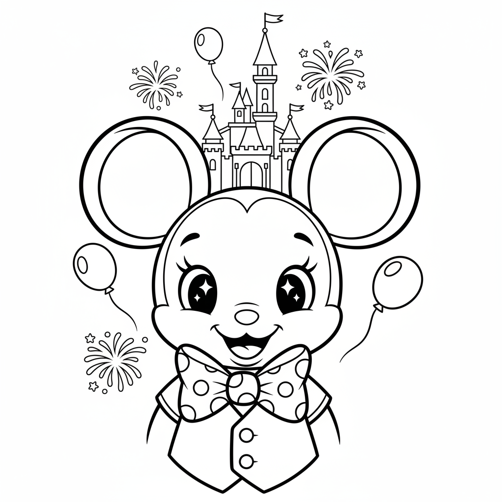 Coloriage coloriage disneyland 4