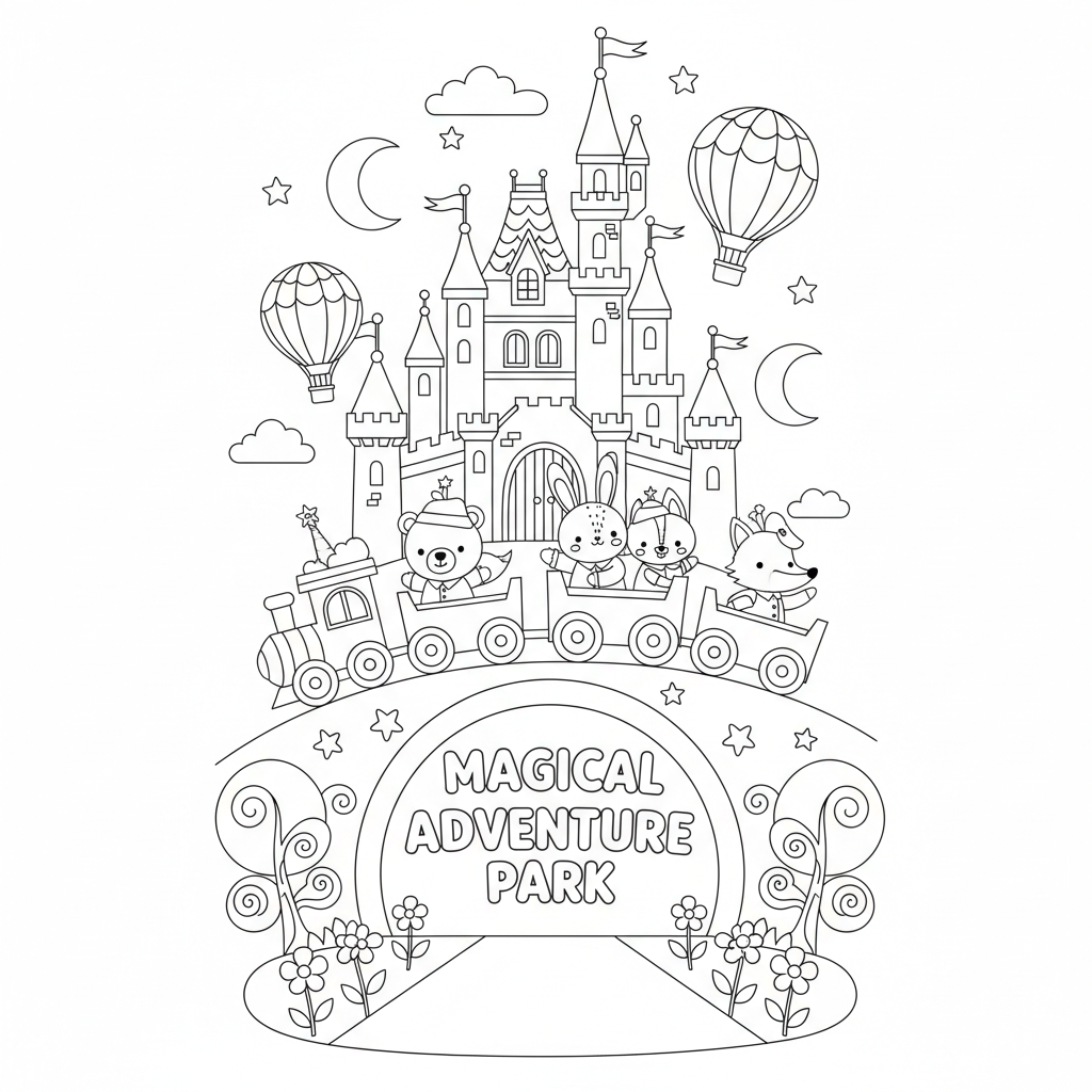 Coloriage Disneyland Paris Gratuit à Imprimer