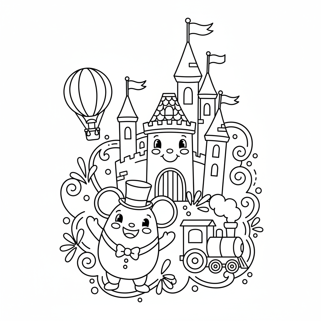 Coloriage coloriage disneyland paris 4