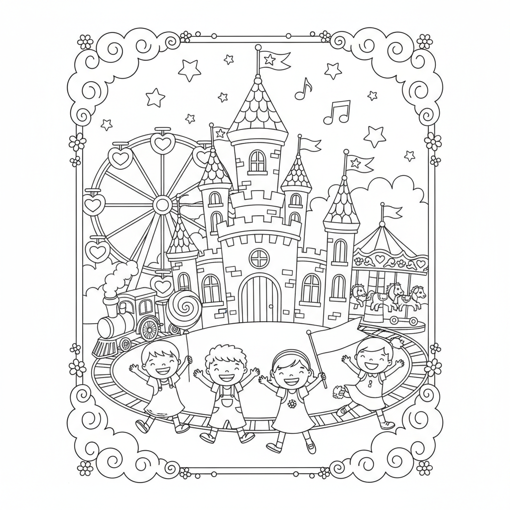 Coloriage coloriage disneyland paris 5