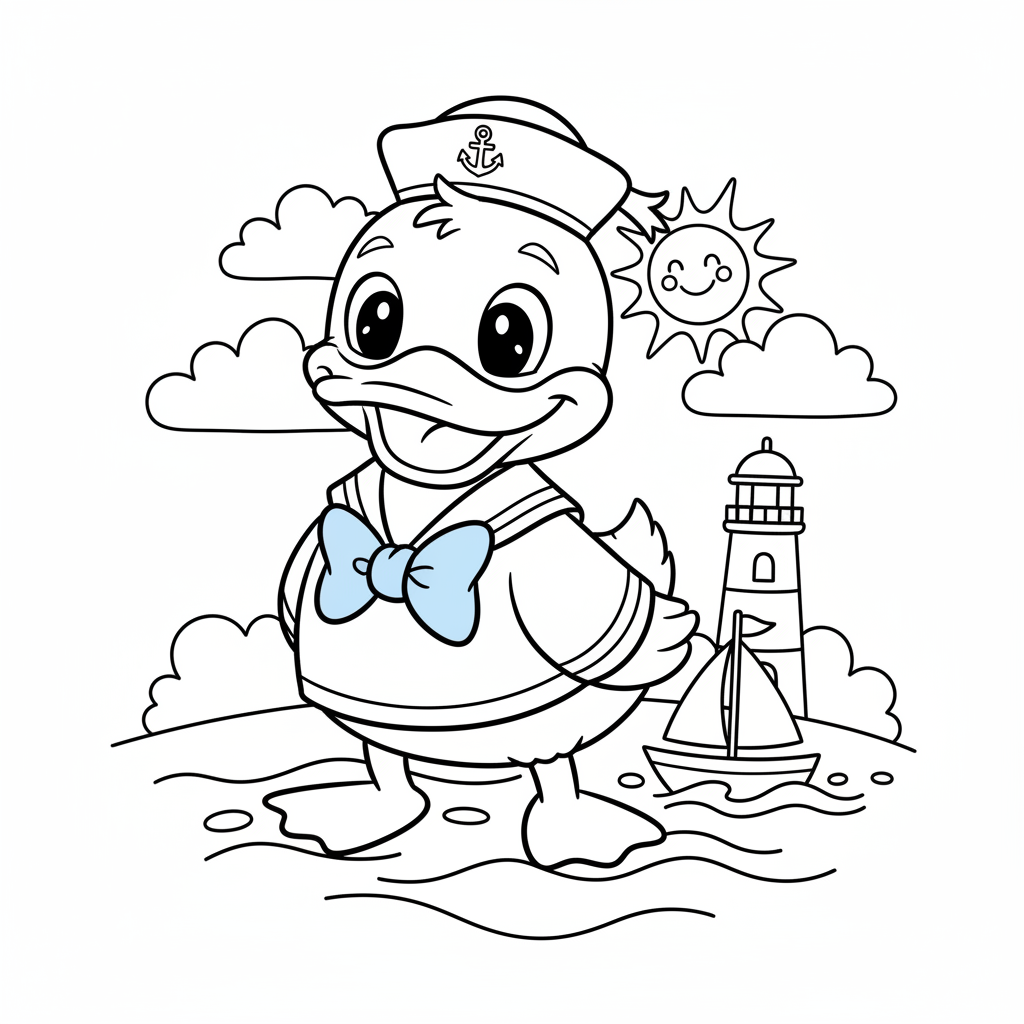 Coloriage coloriage donald 2