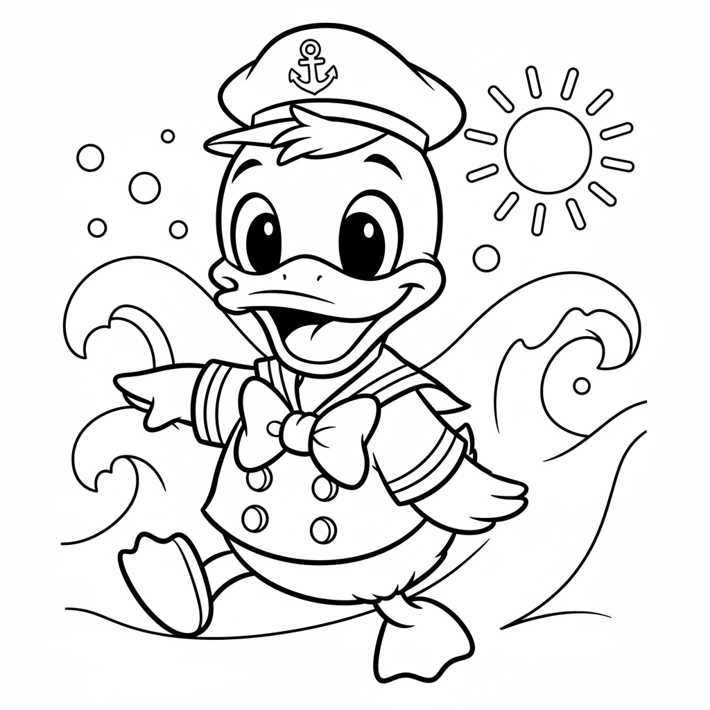 Coloriage coloriage donald 4