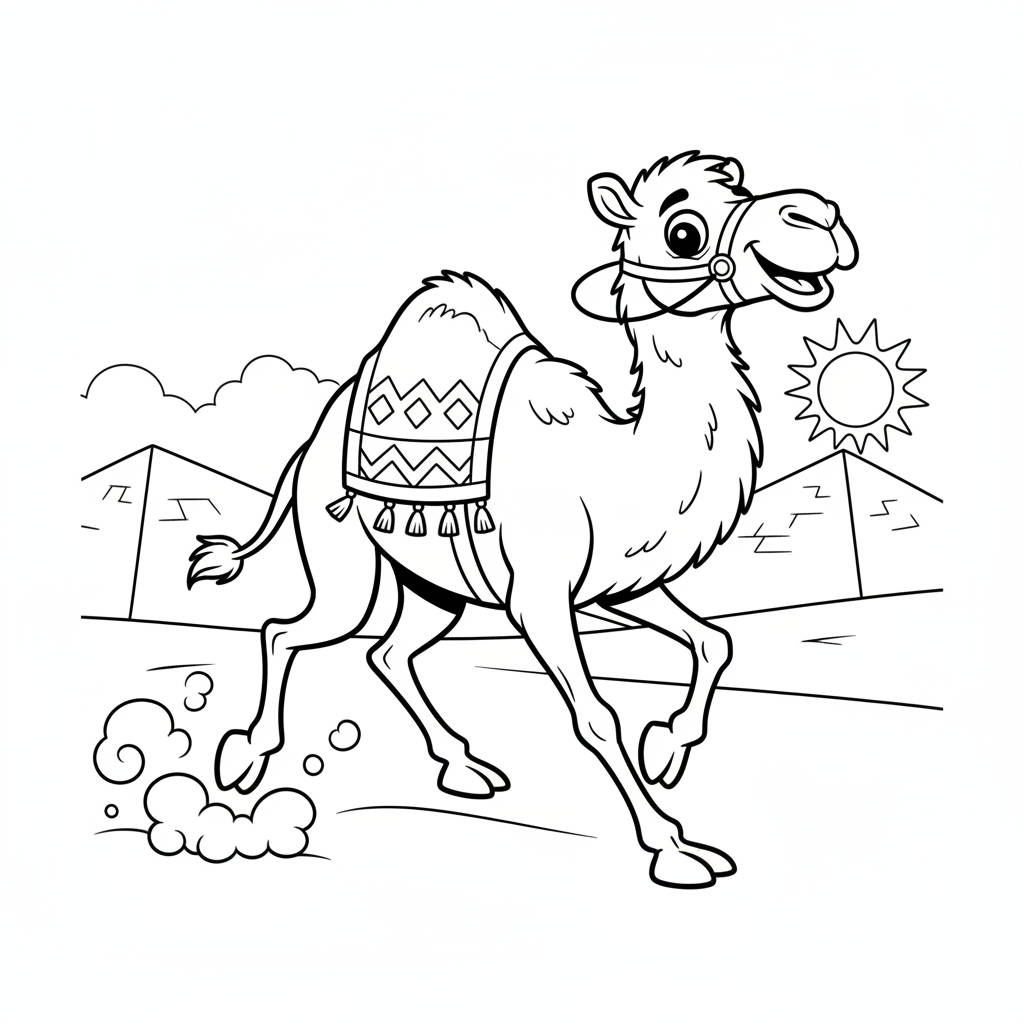 Coloriage coloriage dromadaire 5