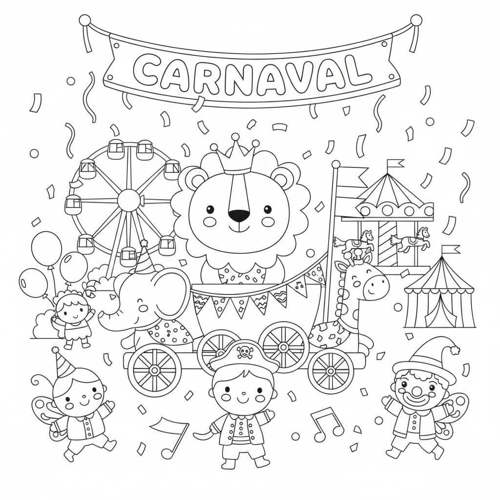 Coloriage coloriage du carnaval